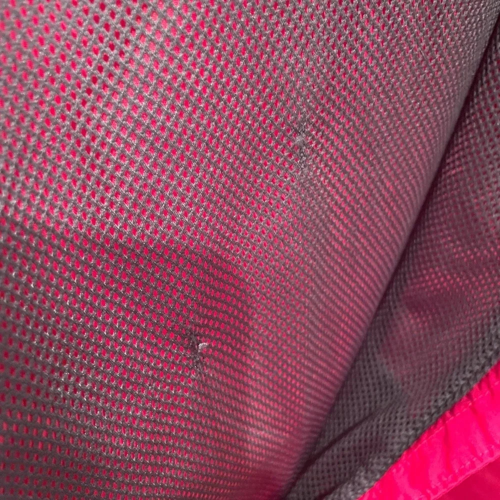 Columbia girls hooded windbreaker jacket full zip SZ L pink gray - Picture 12 of 13